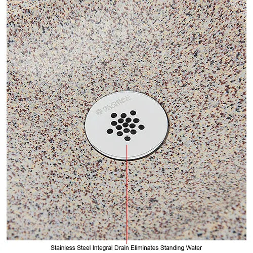 Global Industrial™ Outdoor Bi-Level Drinking Fountain with Filter – Durable Rotocast Granite, Vandal-Resistant, ADA Compliant – 603604F