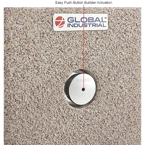 Global Industrial Outdoor Bottle Filler & Drinking Fountain with Pet Station – Rotocast Granite, ADA Compliant, Vandal-Resistant, PFAS 3,600-Gal Filter – 603605F