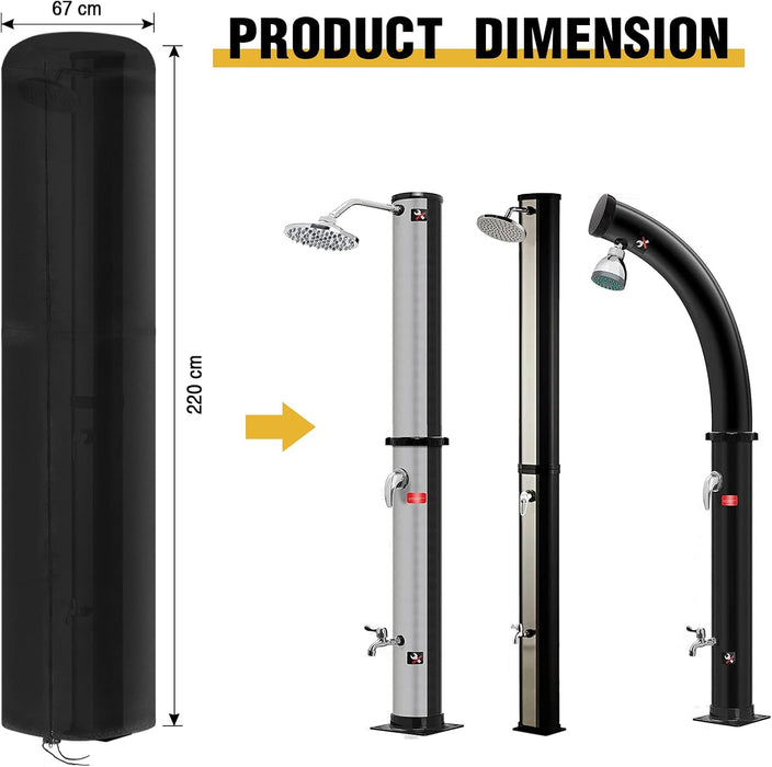 Outdoor shower protective cover – size and fit details