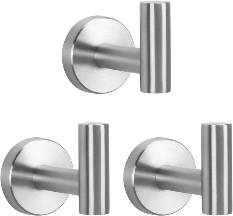 NearMoon Set of 3 Stainless Steel Towel & Robe Hooks – main product view