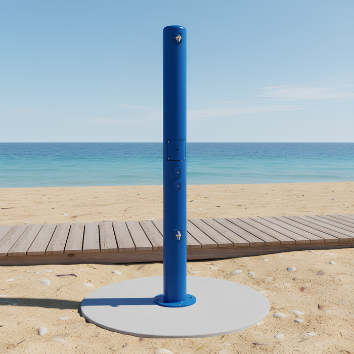 Stern-Williams 6200 Pedestal Public Beach Outdoor Body and Foot Shower – Vandal-Resistant