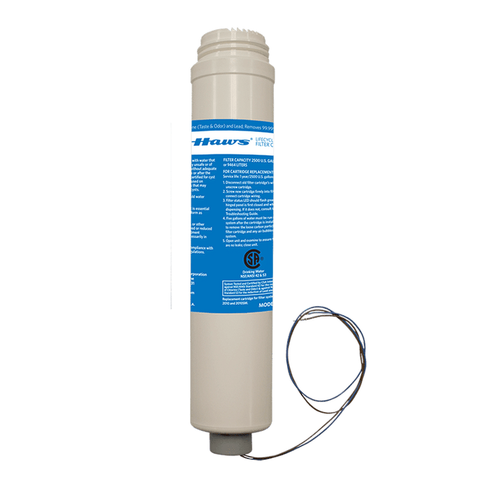 Haws 6423 – Hydration by Haws Replacement Filter Cartridge, 2,500 gal - The Fountain Direct