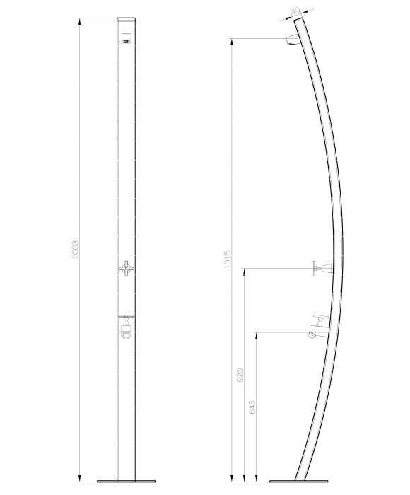 Rainware Noosa 3003 Freestanding Tropical Pool Shower with Foot Wash – Cold Water Original