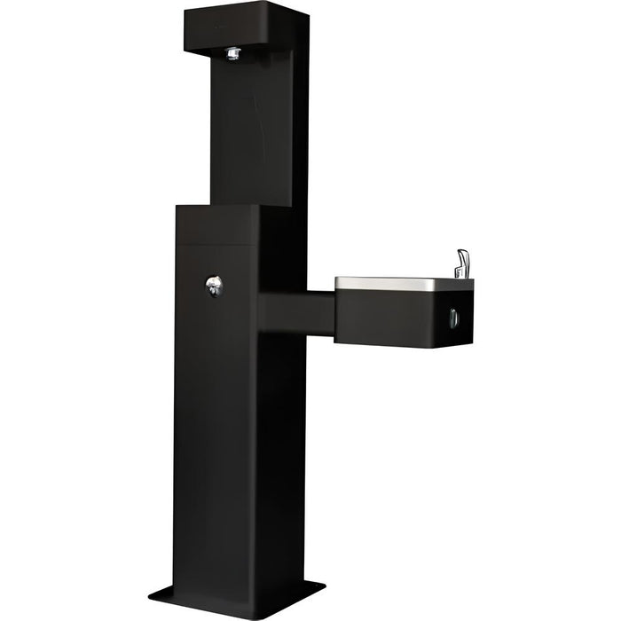 Global Industrial™ Outdoor Drinking Fountain & Bottle Filling Station with Filter – 316 Stainless Steel, Vandal-Resistant, ADA Compliant, 3,600-Gallon PFAS Filtration – 761216F