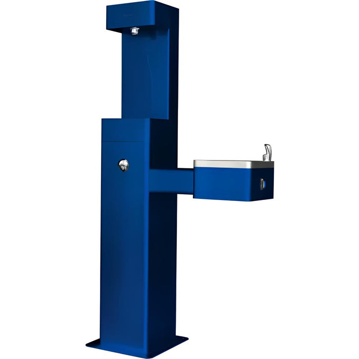 Global Industrial™ Outdoor Drinking Fountain & Bottle Filling Station with Filter – 316 Stainless Steel, Vandal-Resistant, ADA Compliant, 3,600-Gallon PFAS Filtration – 761216F