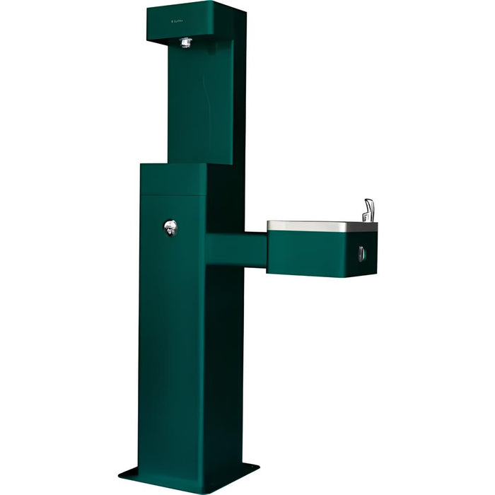 Global Industrial™ Outdoor Drinking Fountain & Bottle Filling Station with Filter – 316 Stainless Steel, Vandal-Resistant, ADA Compliant, 3,600-Gallon PFAS Filtration – 761216F