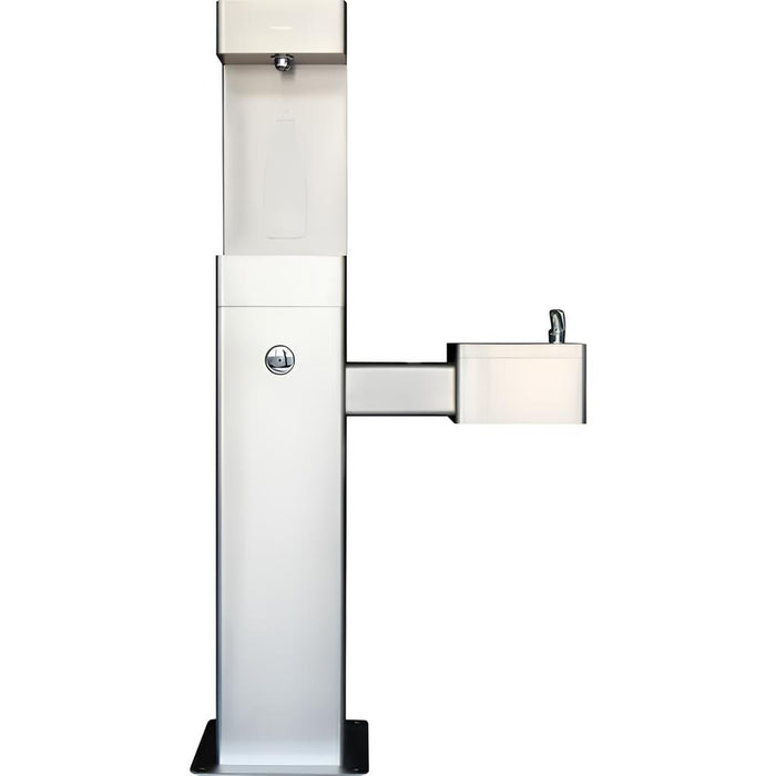 Global Industrial™ Outdoor Drinking Fountain & Bottle Filling Station with Filter – 316 Stainless Steel, Vandal-Resistant, ADA Compliant, 3,600-Gallon PFAS Filtration – 761216F