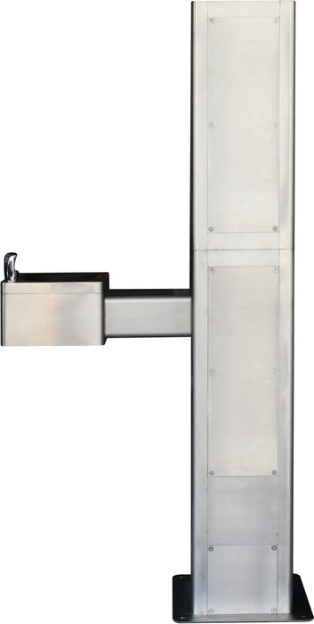 Global Industrial™ Outdoor Drinking Fountain & Bottle Filling Station with Filter – 316 Stainless Steel, Vandal-Resistant, ADA Compliant, 3,600-Gallon PFAS Filtration – 761216F