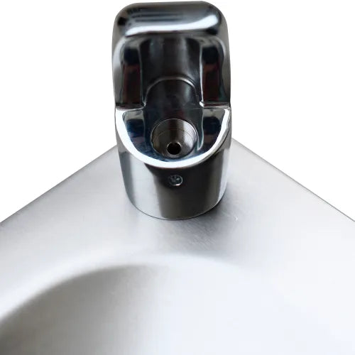 Global Industrial™ Outdoor Drinking Fountain & Bottle Filling Station with Filter – 316 Stainless Steel, Vandal-Resistant, ADA Compliant, 3,600-Gallon PFAS Filtration – 761216F