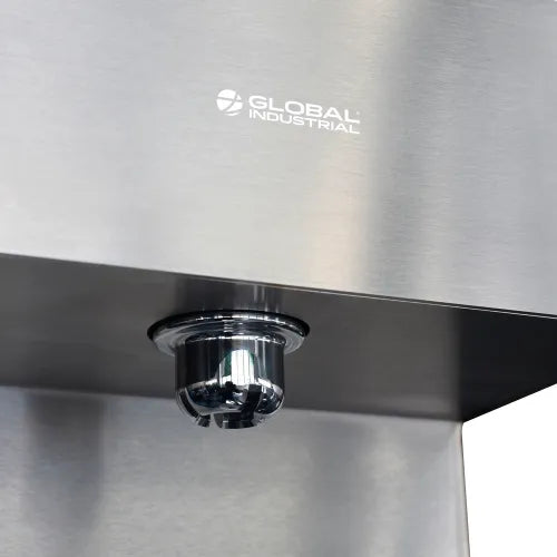 Global Industrial™ Outdoor Drinking Fountain & Bottle Filling Station with Filter – 316 Stainless Steel, Vandal-Resistant, ADA Compliant, 3,600-Gallon PFAS Filtration – 761216F