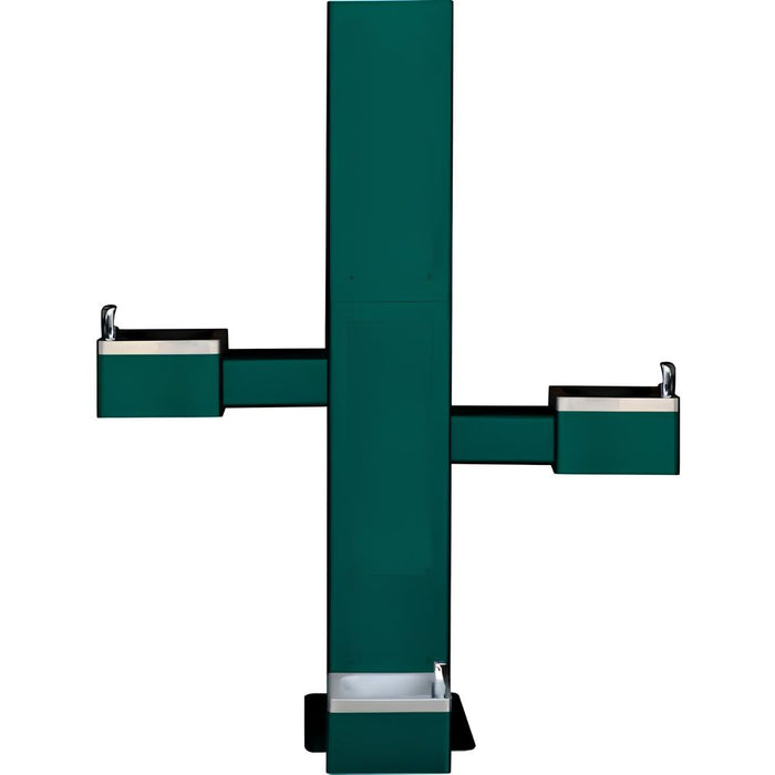 Global Industrial Outdoor Bi-Level Fountain & Bottle Filler with Pet Station – 316 Stainless, ADA, Vandal-Resistant, Filter – 761221GNF