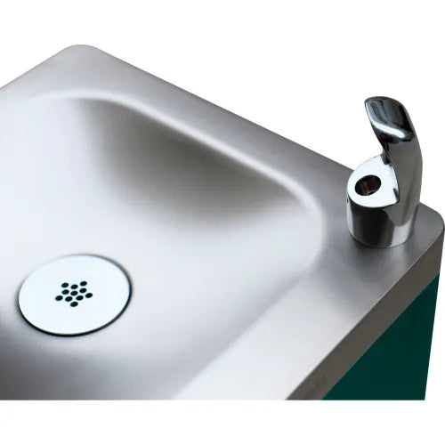 Global Industrial Outdoor Bi-Level Fountain & Bottle Filler with Pet Station – 316 Stainless, ADA, Vandal-Resistant, Filter – 761221GNF