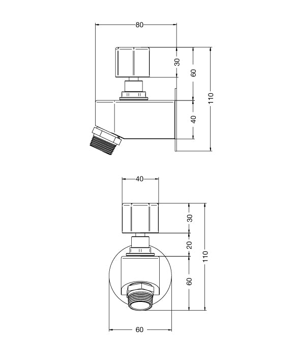 Rainware Marengo 8104 Foot Wash Tap – Satin 316 Stainless Steel, ½" Inlet