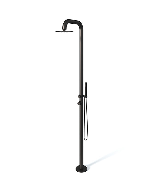 Rainware Bronte 9008 Rainfall Outdoor Shower Column with Hand Shower – Hot & Cold, 3 Finishes