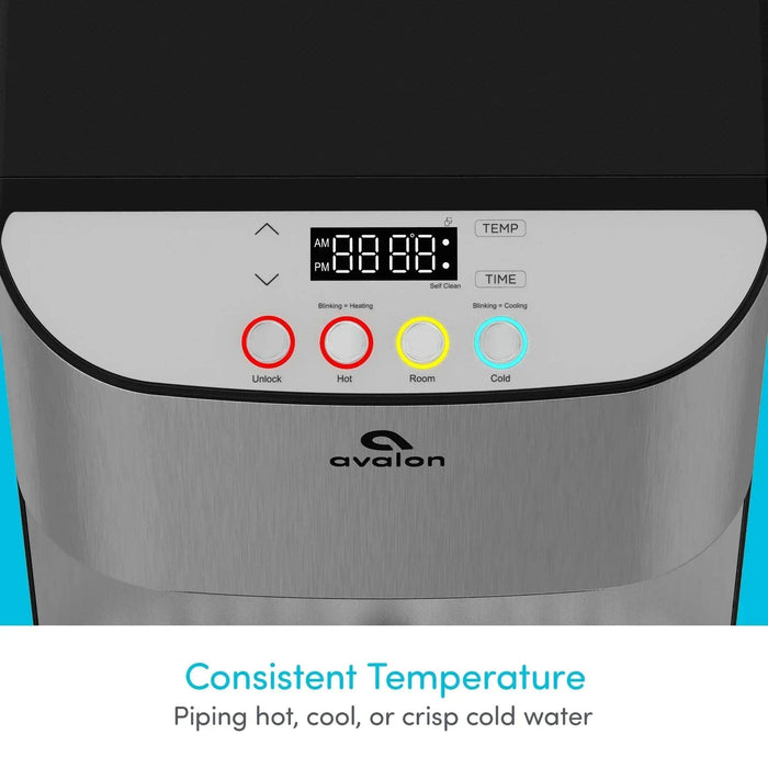 Avalon A14 Electric Touch Bottom Loading Water Cooler – Hot & Cold – Self Cleaning - The Fountain Direct