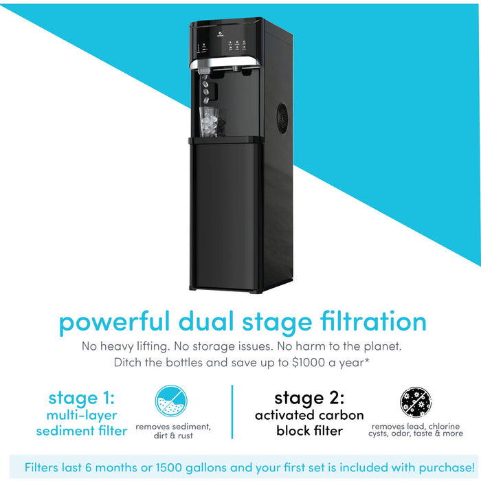Avalon A21-B Bottleless Water Cooler with Bullet Ice Maker – Dual Filtration