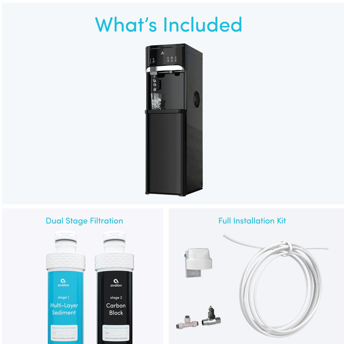 Avalon A21-B Bottleless Water Cooler with Bullet Ice Maker – Dual Filtration