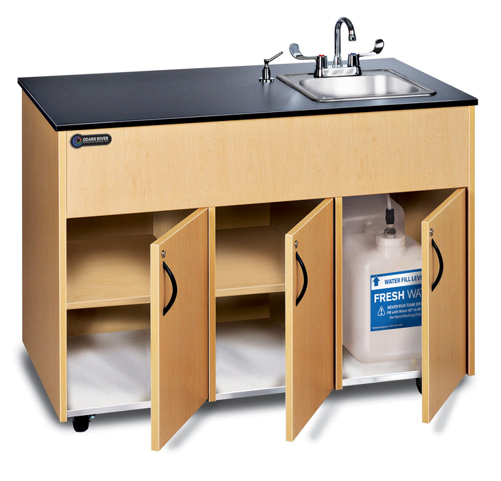 Ozark River Advantage S1D Portable Hot Water Handwashing Sink – Maple Finish, NSF Certified, Self-Contained & ADA Compliant