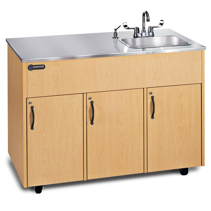 Ozark River Advantage S1D Portable Hot Water Handwashing Sink – Maple Finish, NSF Certified, Self-Contained & ADA Compliant