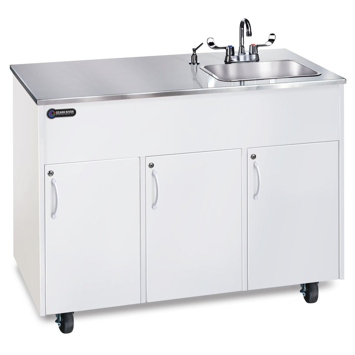 Ozark River Advantage S1D Portable Hot Water Handwashing Sink – White Finish, NSF Certified, Self-Contained & ADA Compliant