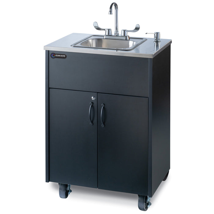 Ozark River Premier S1D Portable Hot Water Handwashing Sink – Black Finish, NSF Certified, Self-Contained & ADA Compliant