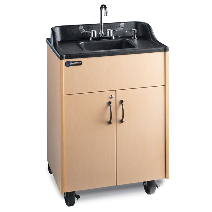 Ozark River Premier Portable Hot Water Handwashing Sink – Maple Finish, NSF Certified, Self-Contained & ADA Compliant