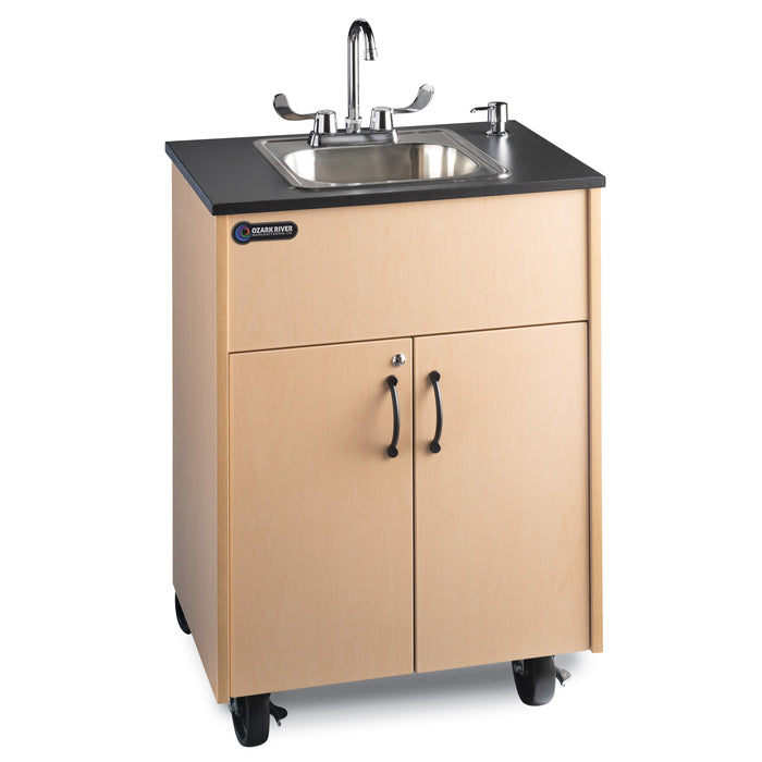 Ozark River Premier 1 Portable Hot Water Handwashing Sink – Maple Finish, NSF Certified, Self-Contained & ADA Compliant