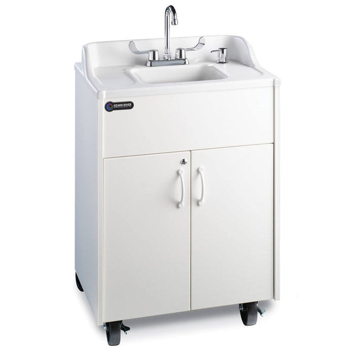 Ozark River Premier Brite White Portable Hot Water Handwashing Sink – NSF Certified, Self-Contained & ADA Compliant