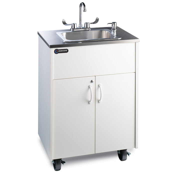 Ozark River Premier S1D Portable Hot Water Handwashing Sink – White Finish, NSF Certified, Self-Contained & ADA Compliant