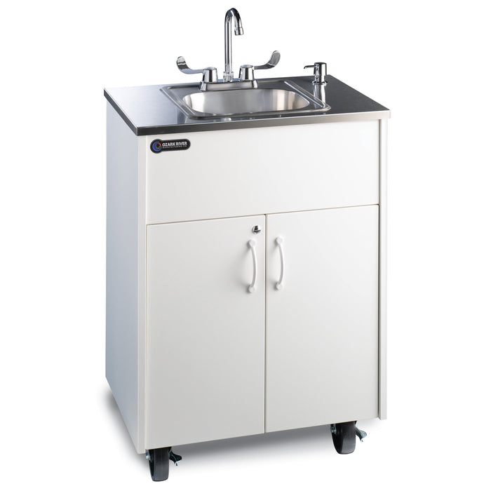 Ozark River Premier S1 Portable Hot Water Handwashing Sink – White Finish, NSF Certified, Self-Contained & ADA Compliant