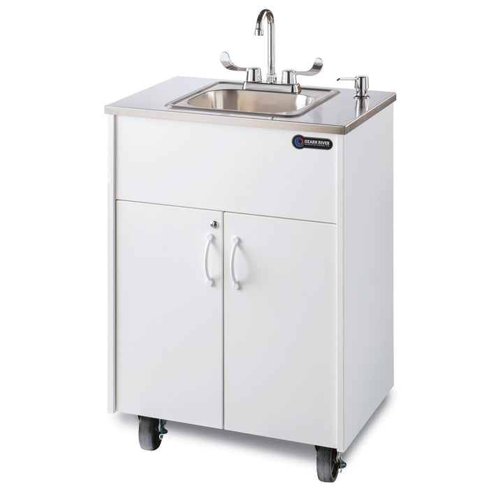 Ozark River Premier S1 Portable Hot Water Handwashing Sink – White Finish, NSF Certified, Self-Contained & ADA Compliant