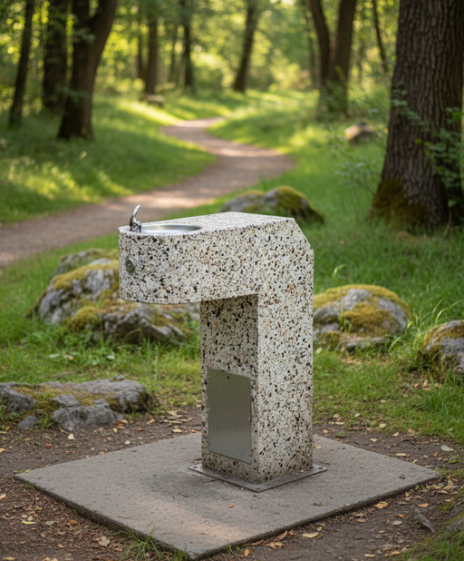 Stern-Williams APF-3500 Dual Pedestal Concrete Drinking Fountain – Vandal-Resistant - The Fountain Direct 