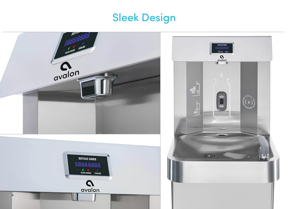 Avalon A51 Wall-Mounted Water Fountain & Bottle Filler with Chiller – Cold Water & NSF Certified Filtration