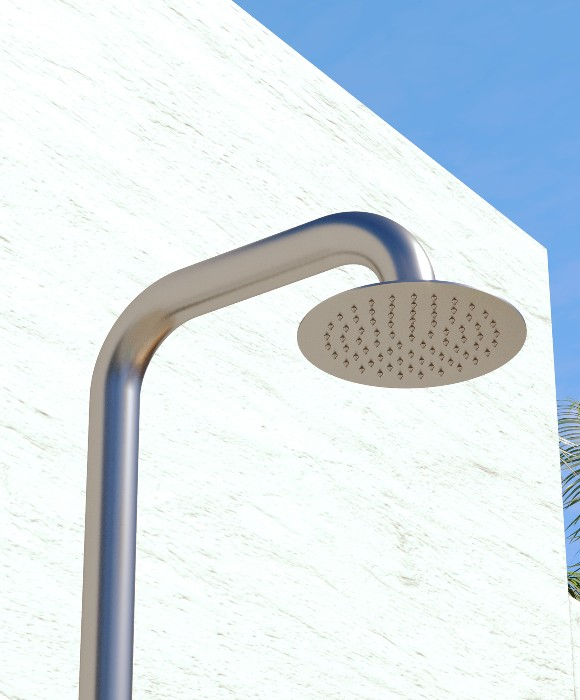 Rainware Bronte 9008 Rainfall Outdoor Shower Column with Hand Shower – Hot & Cold, 3 Finishes