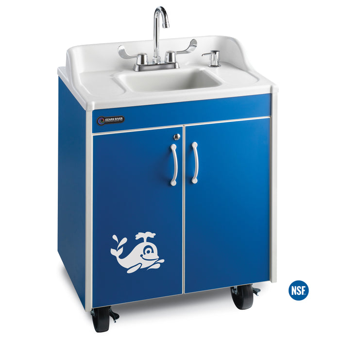 Ozark River Lil Splasher Portable Hot Water Handwashing Sink – Blue Splash Finish, NSF Certified, Self-Contained & ADA Compliant