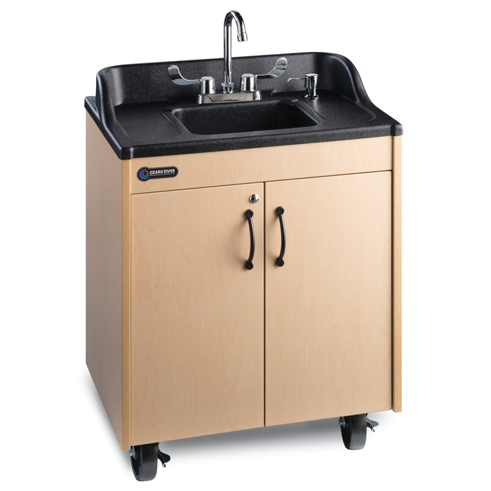 Ozark River Lil Premier Portable Hot Water Handwashing Sink – Maple Finish, NSF Certified, Self-Contained & ADA Compliant