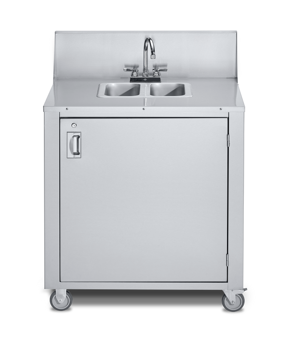 Crown Verity CV-PHS-2 Portable Double Sink – Cold and Hot Water