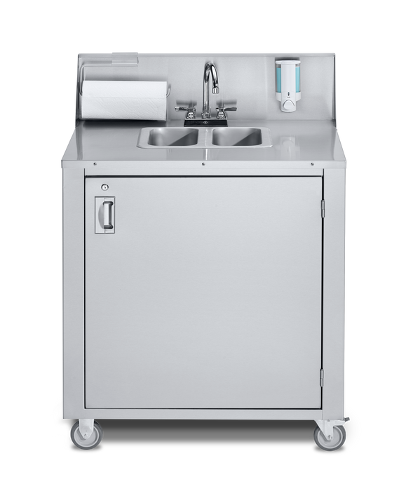 Crown Verity CV-PHS-2 Portable Double Sink – Cold and Hot Water