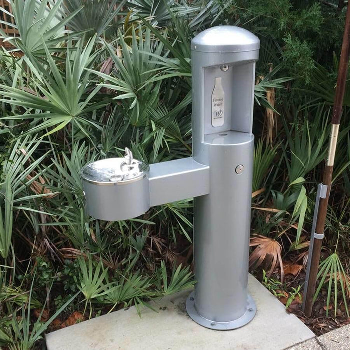 Willoughby CWBF-2-HC Exterior Water Drinking Bottle Filler For Parks with Drinking Fountain – Dual-Sided Access - The Fountain Direct