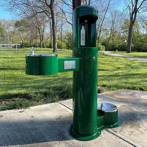 Willoughby CWBF-3-HC-PET Outdoor Water Bottle Filler with ADA and Pet Drinking Fountains - The Fountain Direct