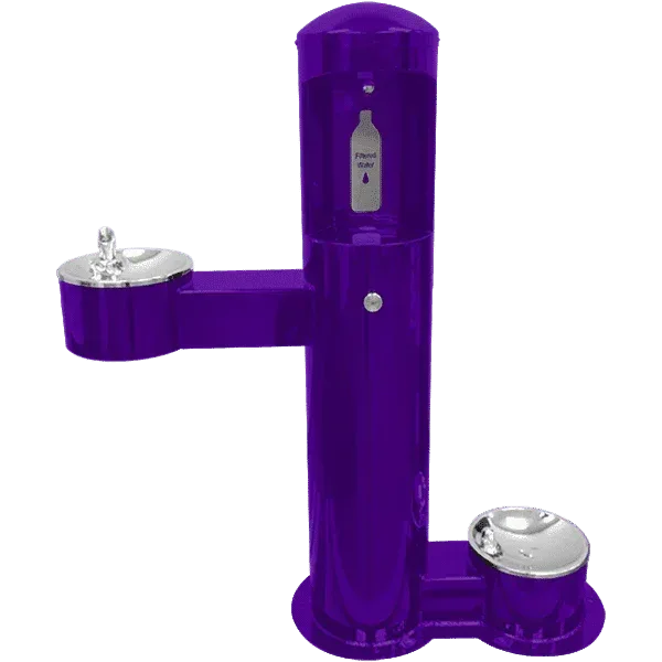 Willoughby CWBF-3-HC-PET Outdoor Water Bottle Filler with ADA and Pet Drinking Fountains - The Fountain Direct