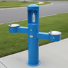 Willoughby CWBF-3FA-HC-SAH Exterior Water Bottle Filler with Two Drinking Fountains – Front-Access Design - The Fountain Direct