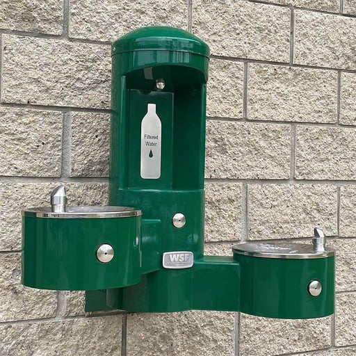 Willoughby CWBF-3WM Wall-Mounted Outdoor Stainless Steel Bottle Filler with ADA Drinking Fountains - The Fountain Direct