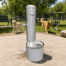 Stern-Williams 9000-66-SS Stainless Steel Single Pet Fountain with Wash Station - The Fountain Direct