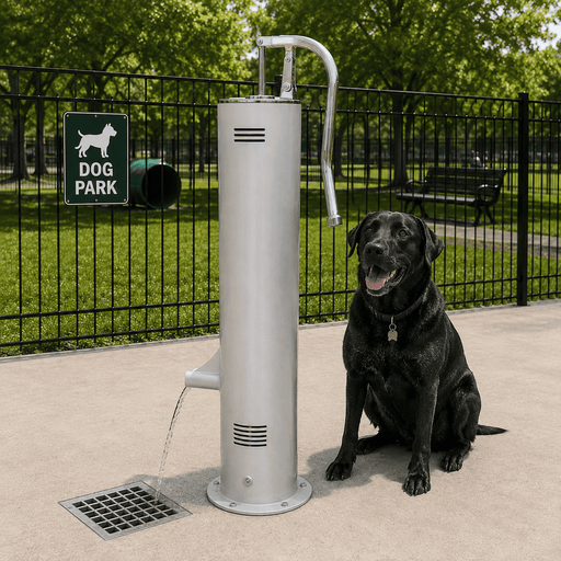 Cool Dog Fresh Flow Outdoor Dog Water Fountain with Easy Flow lever, surface mount