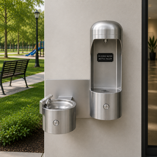 Stern-Williams 7315 Wall Mount Bottle Filler and Drinking Fountain - The Fountain Direct