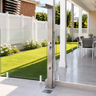 NW Showers Bondi Silver ADA 316L Stainless Steel Outdoor Pool Shower – Hot & Cold & Foot Wash - The Fountain Direct