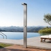 Magnus Poolside Outdoor Shower with Foot Shower – Premium 316 Stainless Steel Freestanding Tower - The Fountain Direct