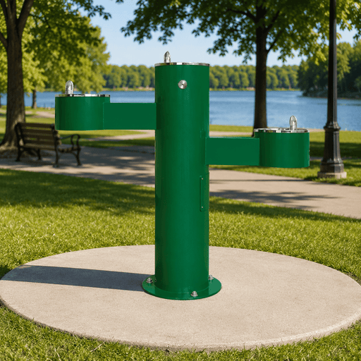 Willoughby WODF-3-HC-CHD Three-Station Stainless Steel Outdoor Water Drinking Fountain - The Fountain Direct