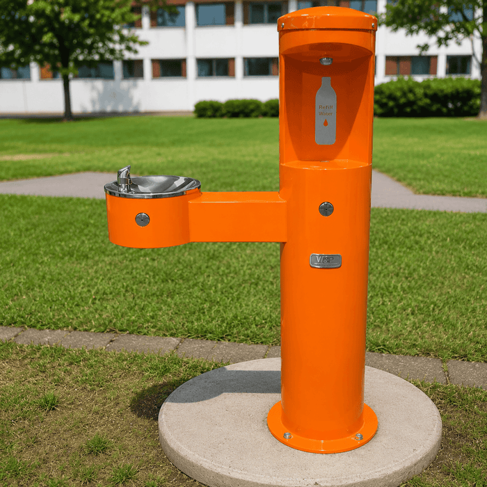 Willoughby CWBF-2FA-HC Outdoor Water Bottle Filler with ADA Drinking Fountain – Front-Access Design - The Fountain Direct